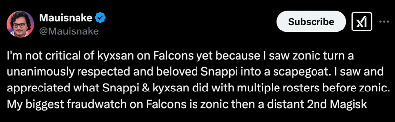 Mauisnake：Falcons最大的骗子就是zonic，其次是Magisk