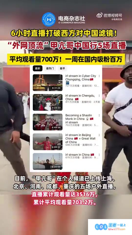 甲亢哥中国行精彩直播盛况来袭：5场直播平均观看人数达700万，抖音账号在一周内吸引了300万新粉丝的热潮