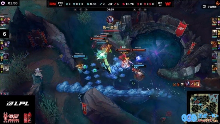 ?Monki潘森前期疯狂输出中期却频频送人头Assum卡莎全力以赴最终WE险胜赢得首局激战
