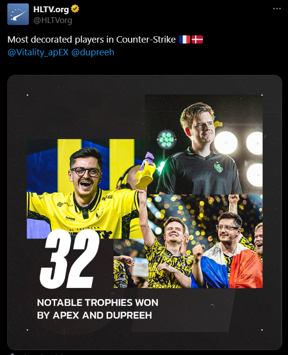 apEX成就即将追平dupreeh