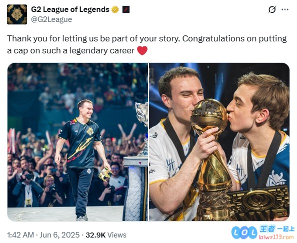 G2发文告别perkz：祝贺你为如此传奇的职业生涯画上句号