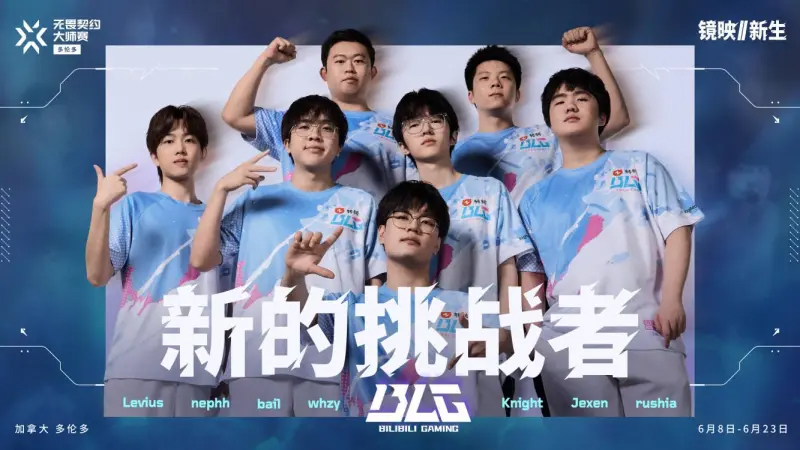 BLG出征海报：rushia、Knight、nephh、whzy、Levius