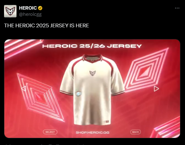 HEROIC战队发布新队服