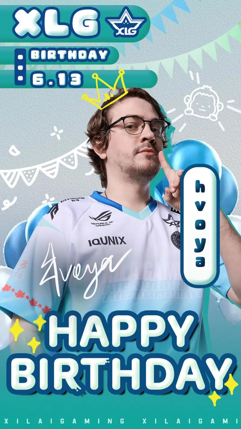 XLG官方：生日快乐hvoya，希望你永远有方向，自由且通透