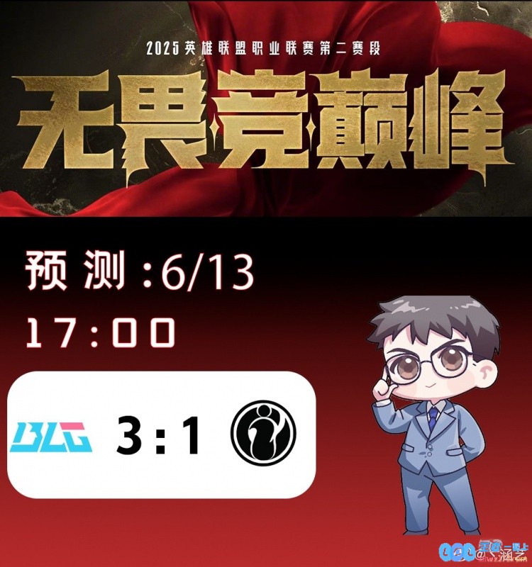 涵艺预测今日LPL赛果：BLG3_1IG