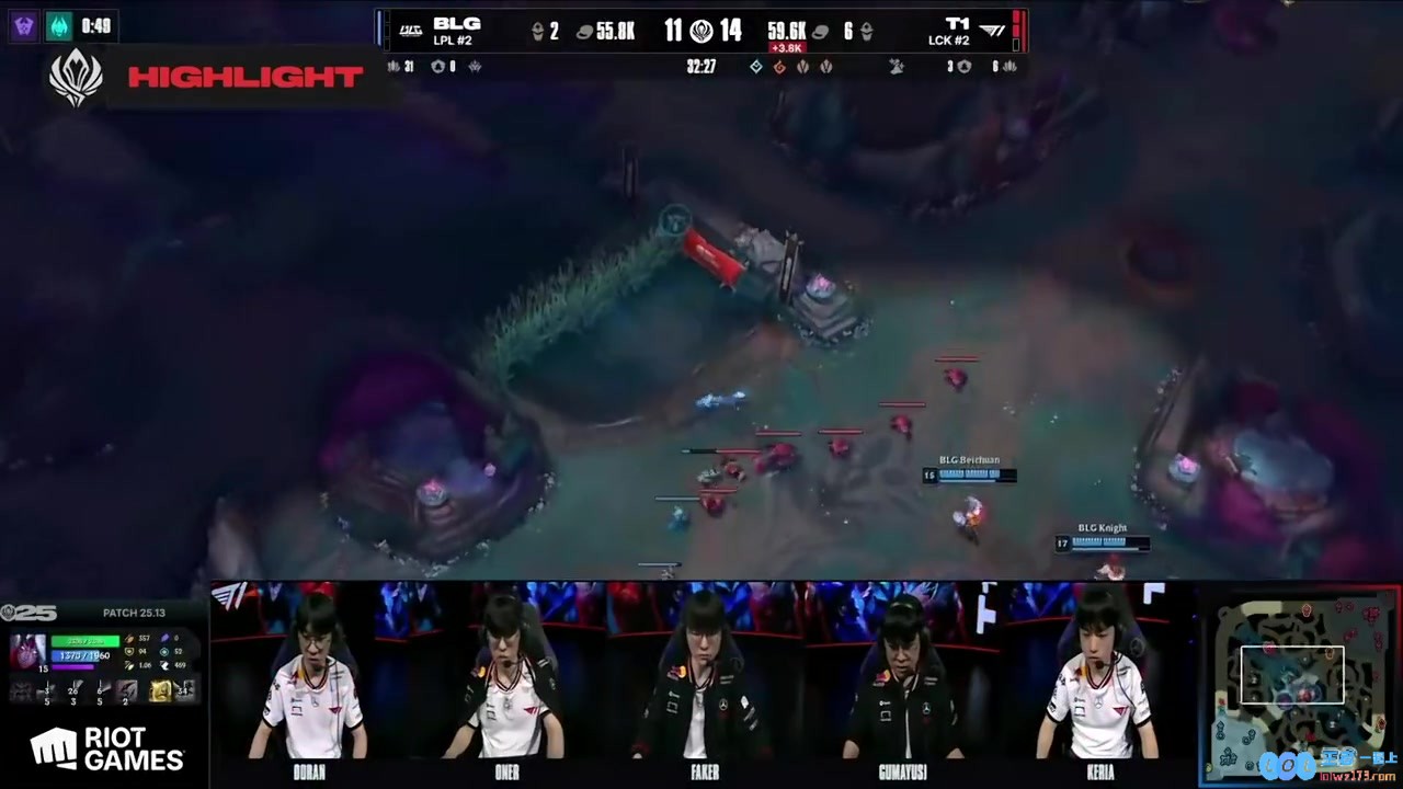 T1_BLG第三局赛事语音，Doran：躺赢了；Guma：打得很好呀，精彩赛事不容错过！