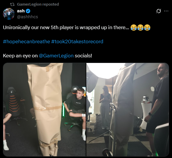 优秀的保密工作，ash透露GamerLegion已完成新人定妆照拍摄