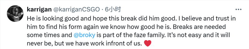 karrigan：相信broky能找回状态