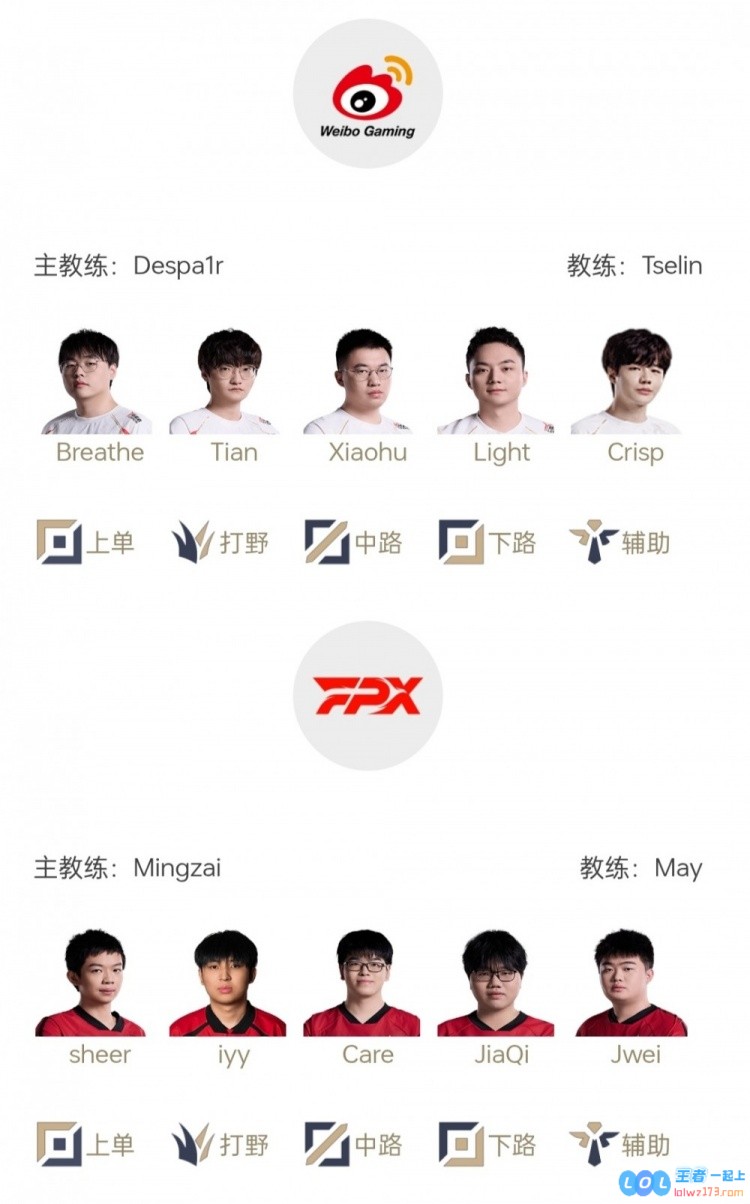 LPL明日首发：Crisp回归WBG首秀Wei神班首秀对战TES能否证明自己，期待精彩对决！