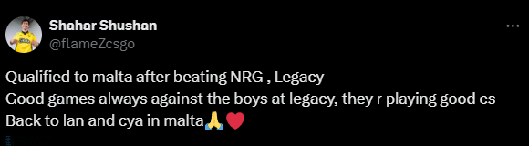 flameZ称赞Legacy表现：他们打得一手好CS