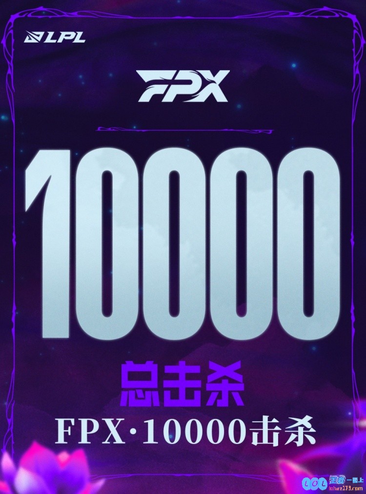 欢迎加入一万杀俱乐部！里程碑：FPX达成LPL10000击杀成就，见证辉煌荣光的时刻