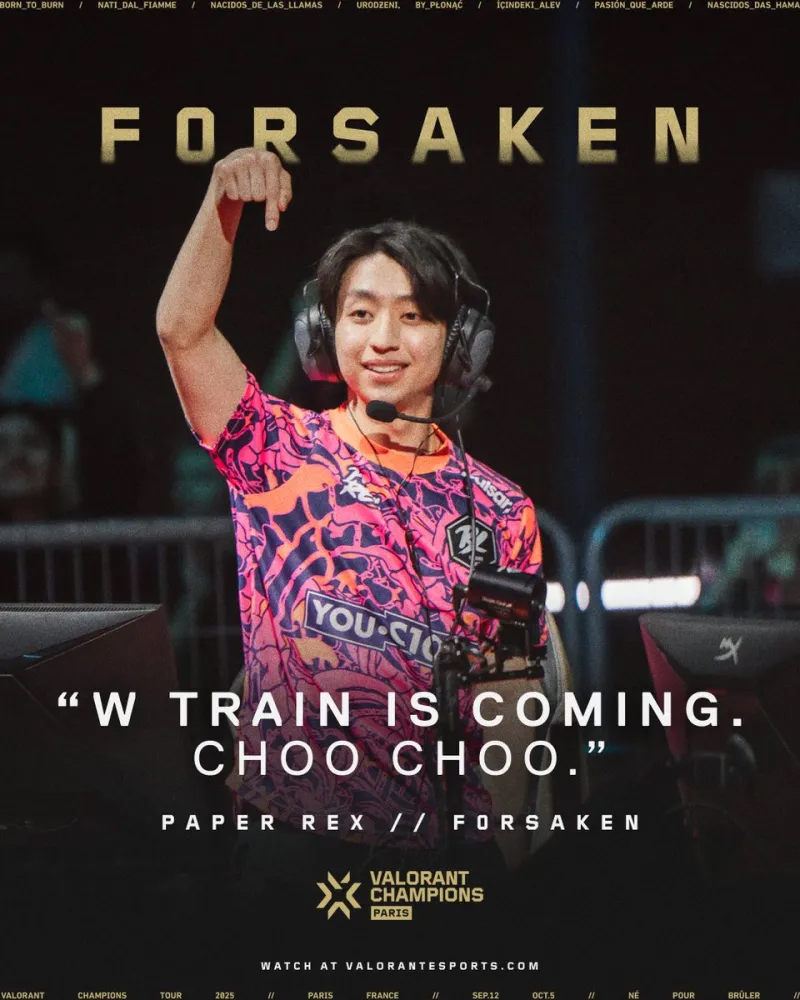 对阵G2前，VCT官推：PRX这辆胜利列车将会在何处停下呢