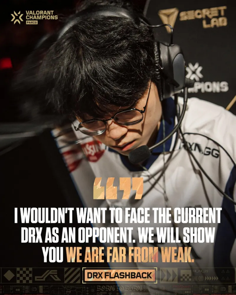 太平洋赛区官推：Flashback意思是这支DRX会使他们感到畏惧