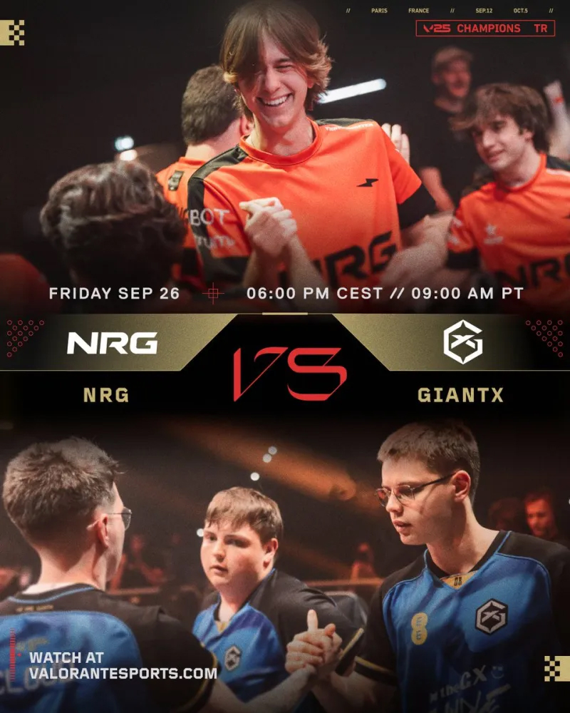 VCT官方：NRG与GX队史首次交锋即将打响，你看好谁取胜？