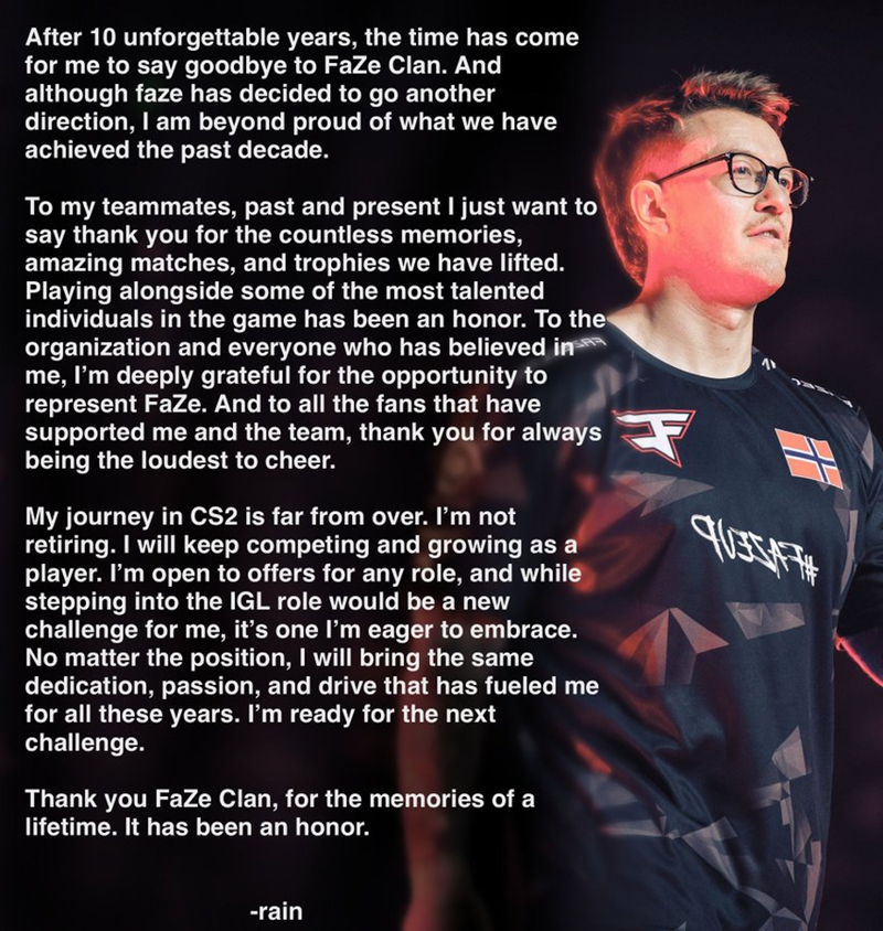 分析师Hawka：FaZe下放rain是好棋还是臭棋？