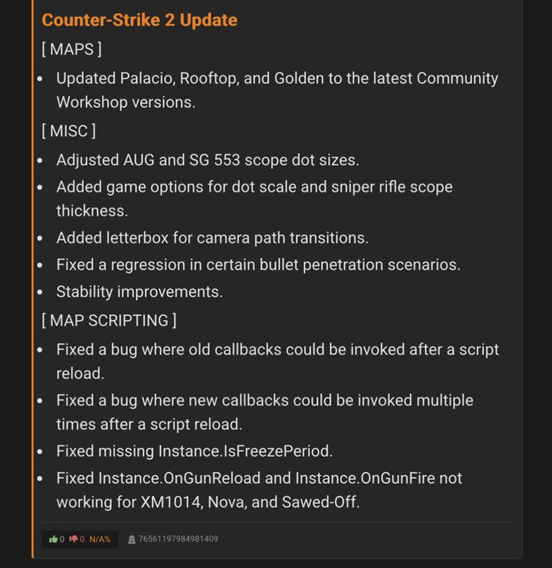 CS更新1003：BUG修复与杂项调整