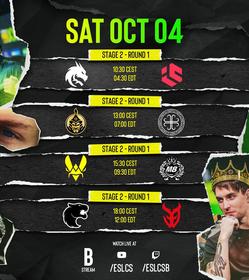 EPLS22第二阶段首轮对阵表：FaZe迎战G2